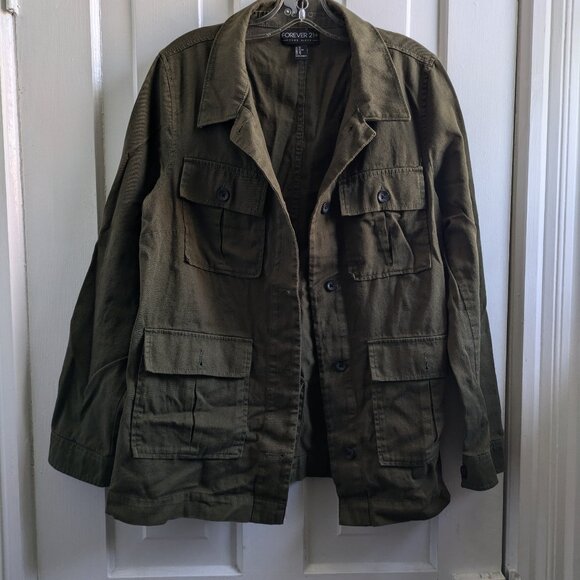 Forever 21 Army Green Jacket - Picture 1 of 4